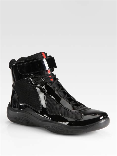 prada sneakers femme|Prada high top sneakers women's.